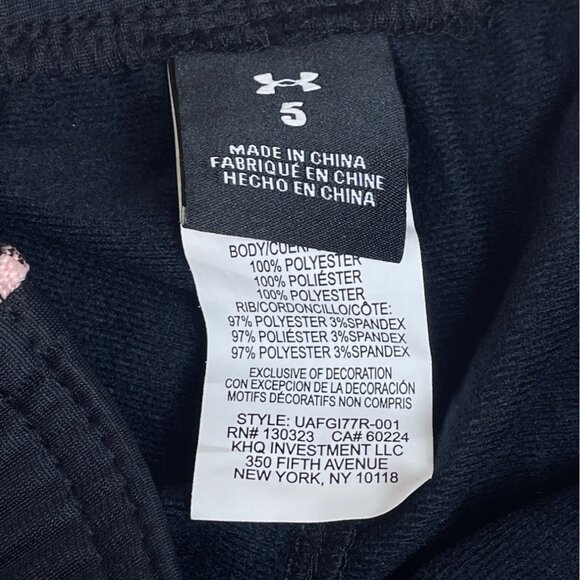 Under Armour  Blue And Pink Side Line Youth Girl's Sweat Pants Sz 5Y - Picture 5 of 5